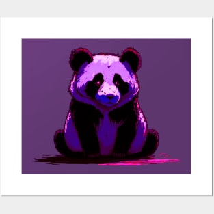 Purple Panda Bear Posters and Art